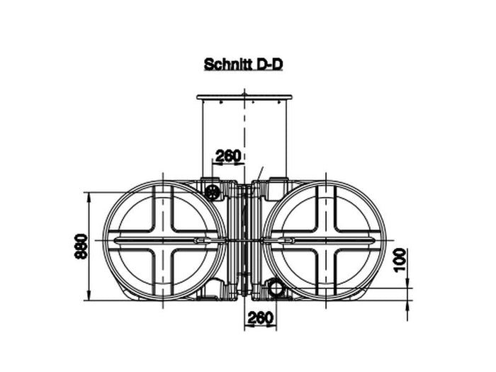 Roth Flachtank - Zisterne Twinbloc Garten-Set 7000 Liter (2 x 3500 L) mit Tauchpumpe