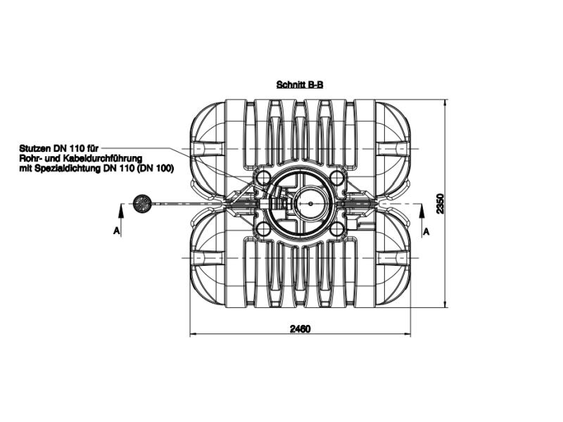 Roth Flachtank - Zisterne Twinbloc Garten-Set 5000 Liter
