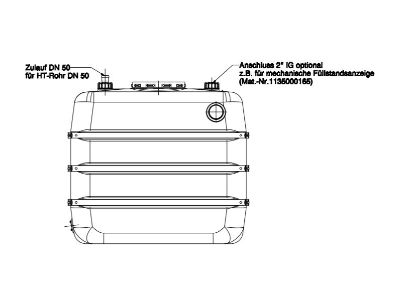 Roth Regenwasser Basis-Hausspeicher 1100 Liter