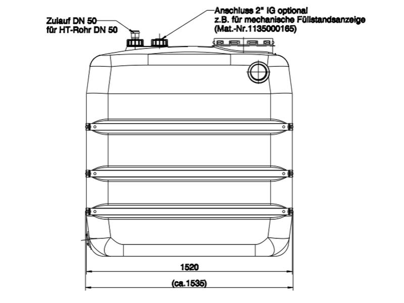 Roth Regenwasser Basis-Hausspeicher 1500 Liter