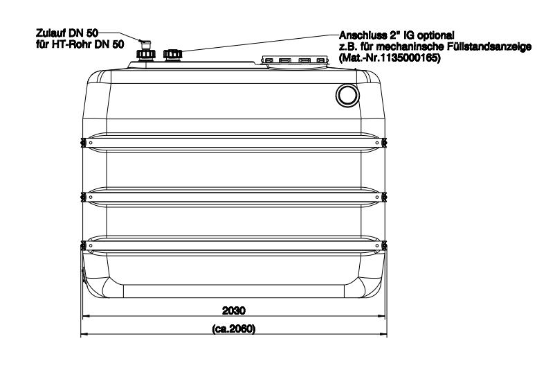 Roth Regenwasser Basis-Hausspeicher 2000 Liter