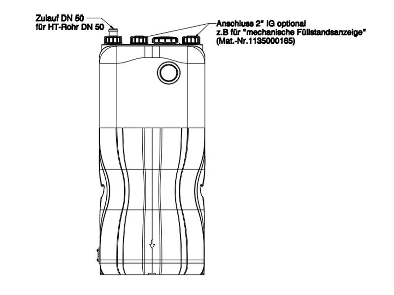 Roth Regenwasser Basis-Hausspeicher 750 Liter