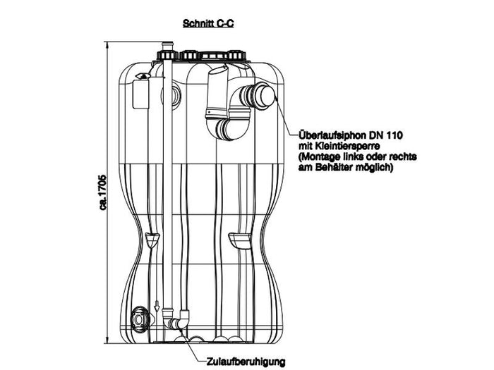 Roth Regenwasser Basis-Hausspeicher 750 Liter