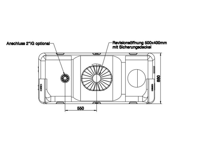 Roth Regenwasser Erweiterungs-Industriespeicher 2000 Liter