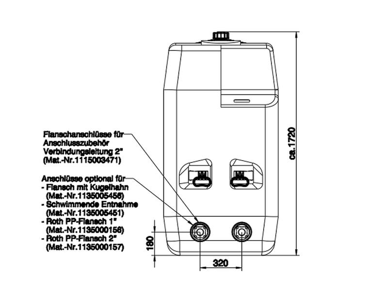 Roth Regenwasser Erweiterungs-Industriespeicher 3000 Liter