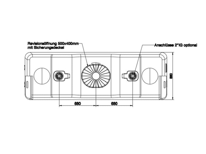 Roth Regenwasser Erweiterungs-Industriespeicher 3000 Liter