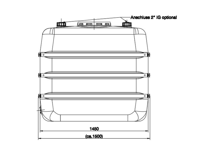 Roth Regenwasser-Hausspeicher Erweiterungsspeicher 1100 Liter