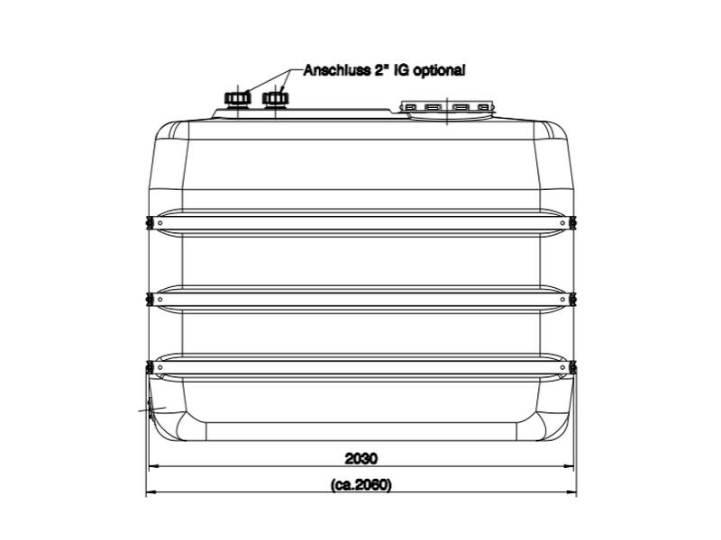 Roth Regenwasser-Hausspeicher Erweiterungsspeicher 2000 Liter