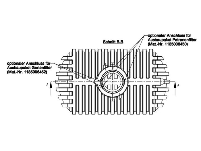 Roth Regenwasser-Zisterne 6000 Liter inkl. Domschacht, Deckel und Überlaufsiphon