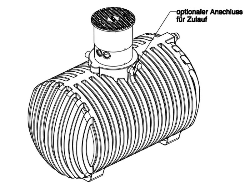 Roth Regenwasser-Zisterne 6000 Liter inkl. Domschacht, Deckel und Überlaufsiphon