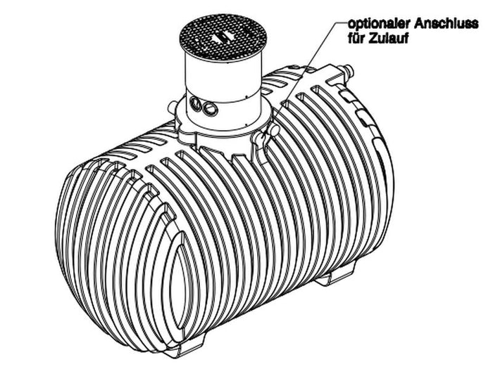 Roth Regenwasser-Zisterne 6000 Liter inkl. Domschacht, Deckel und Überlaufsiphon