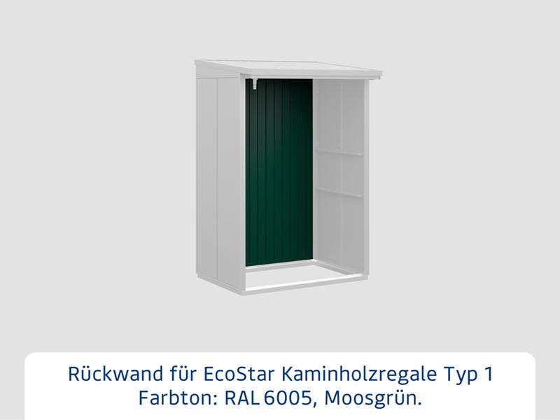 Rückwand EcoStar-Kaminholzregale Typ 1 grün