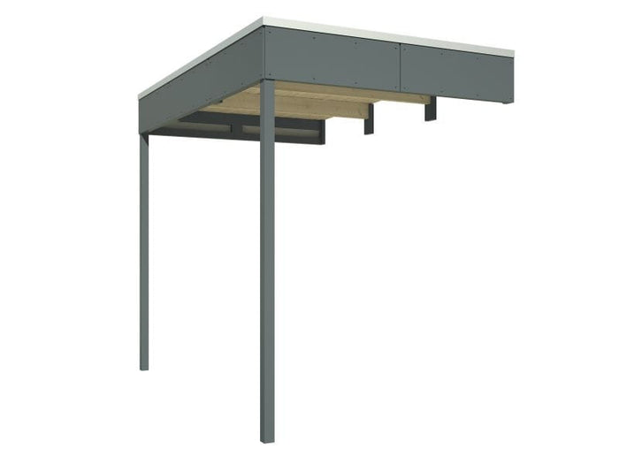 Seitlicher Anbau für Crosscube 3 und 4 schiefergrau