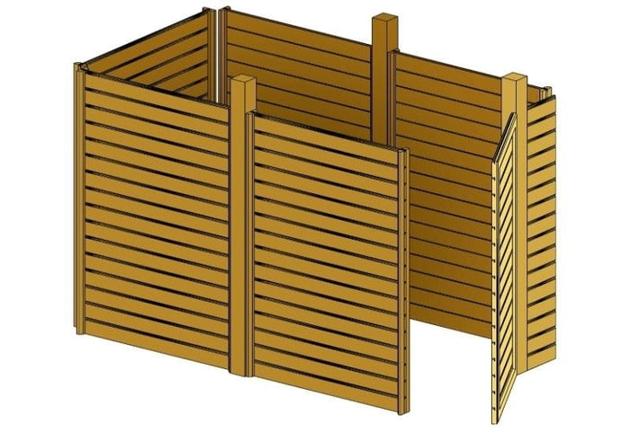 Skan Holz Abstellraum C5 für Carport 573 x 164 cm Profilschalung