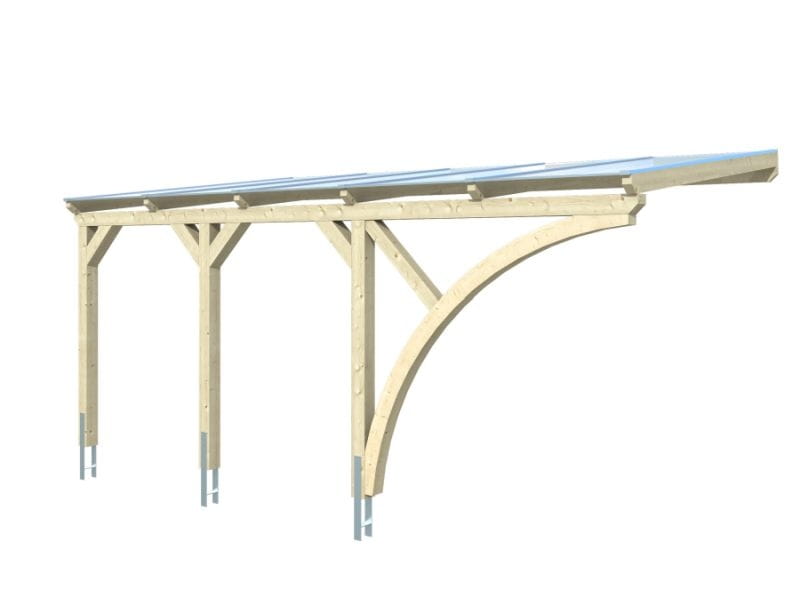 Skan Holz Anlehncarport Eifel naturbelassen