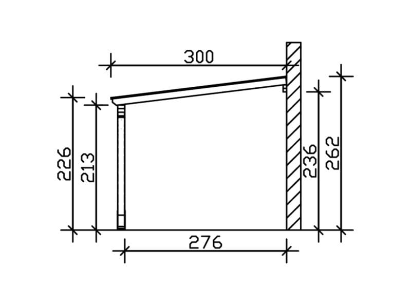 Skan Holz Anlehncarport Eifel naturbelassen