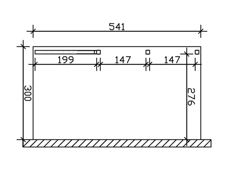 Skan Holz Anlehncarport Eifel naturbelassen
