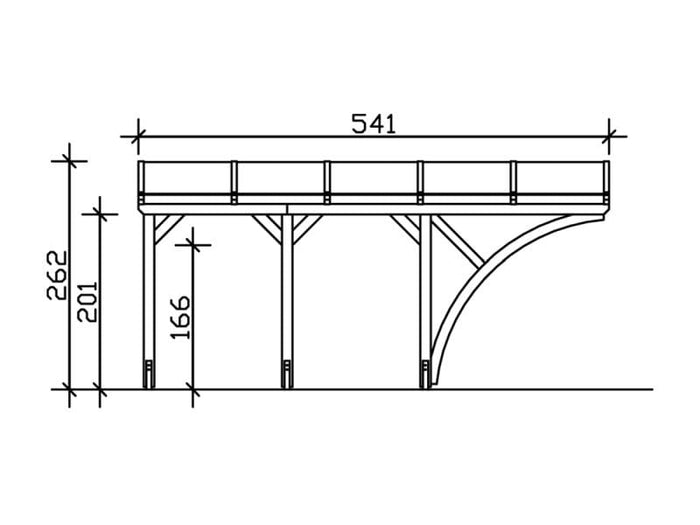 Skan Holz Anlehncarport Eifel naturbelassen