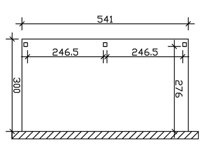 Skan Holz Anlehncarport Vogtland naturbelassen