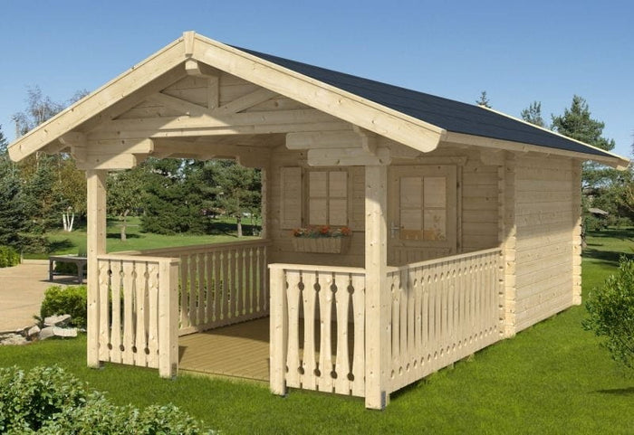 Skan Holz Blockbohlenhaus Arosa Größe 2, 300 x 300 cm