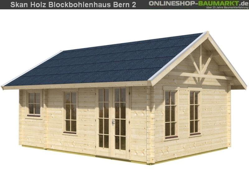 Skan Holz Blockbohlenhaus Bern 2 45plus, 560 x 420 cm