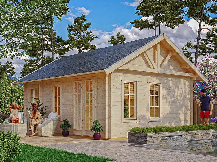 Skan Holz Blockbohlenhaus Bern 2 45plus, 560 x 420 cm