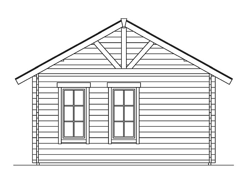 Skan Holz Blockbohlenhaus Bern 2 45plus, 560 x 420 cm