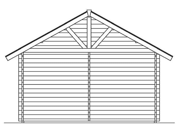 Skan Holz Blockbohlenhaus Bern 2 45plus, 560 x 420 cm