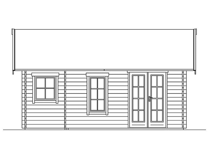 Skan Holz Blockbohlenhaus Bern 2 45plus, 560 x 420 cm
