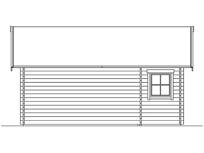 Skan Holz Blockbohlenhaus Bern 2 45plus, 560 x 420 cm
