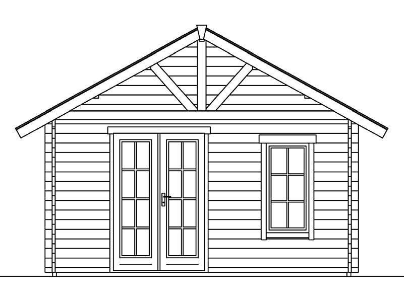 Skan Holz Blockbohlenhaus Bern 4 45plus, 660 x 420 cm