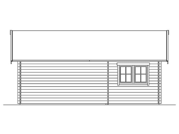 Skan Holz Blockbohlenhaus Bern 4 45plus, 660 x 420 cm