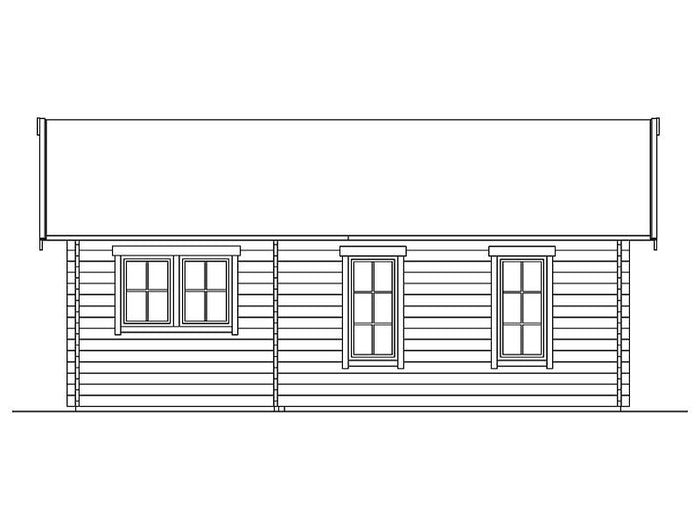 Skan Holz Blockbohlenhaus Bern 4 45plus, 660 x 420 cm
