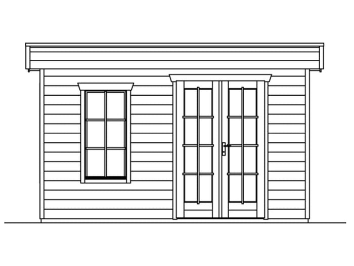 Skan Holz Blockbohlenhaus Breda 2 in schiefergrau