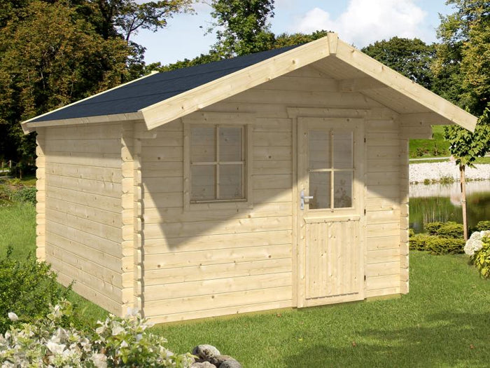 Skan Holz Blockbohlenhaus Como Größe 2, 300 x 250 cm