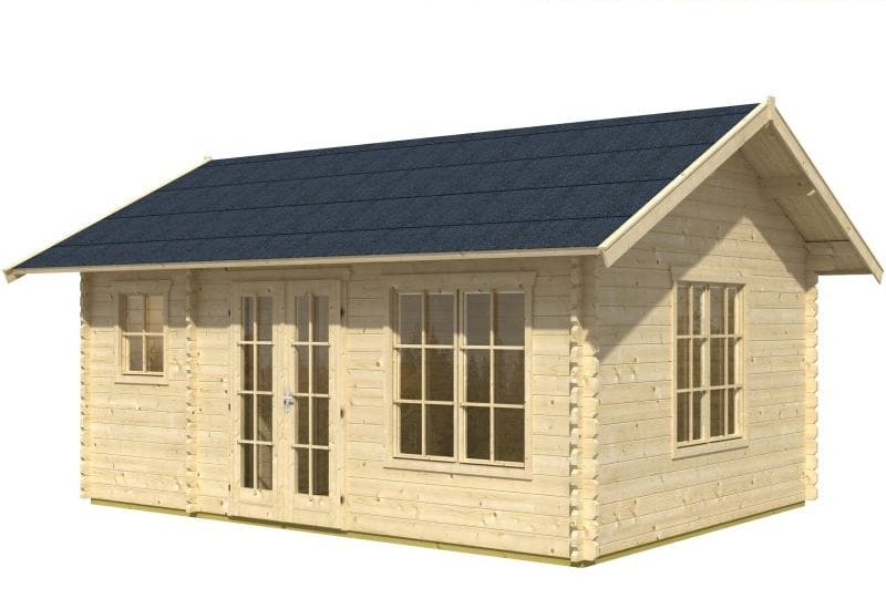 Skan Holz Blockbohlenhaus Esbjerg Größe 1, 380 x 520 cm