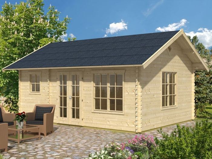 Skan Holz Blockbohlenhaus Esbjerg Größe 2, 420 x 560 cm