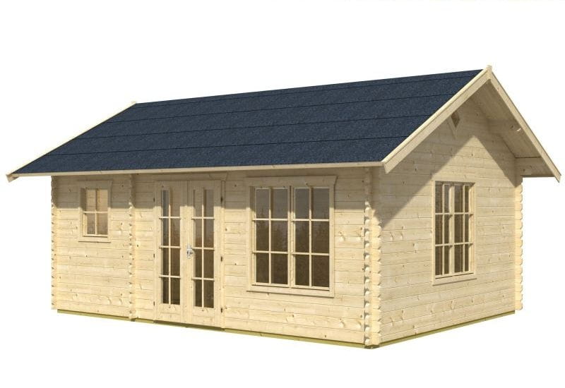 Skan Holz Blockbohlenhaus Esbjerg Größe 2, 420 x 560 cm