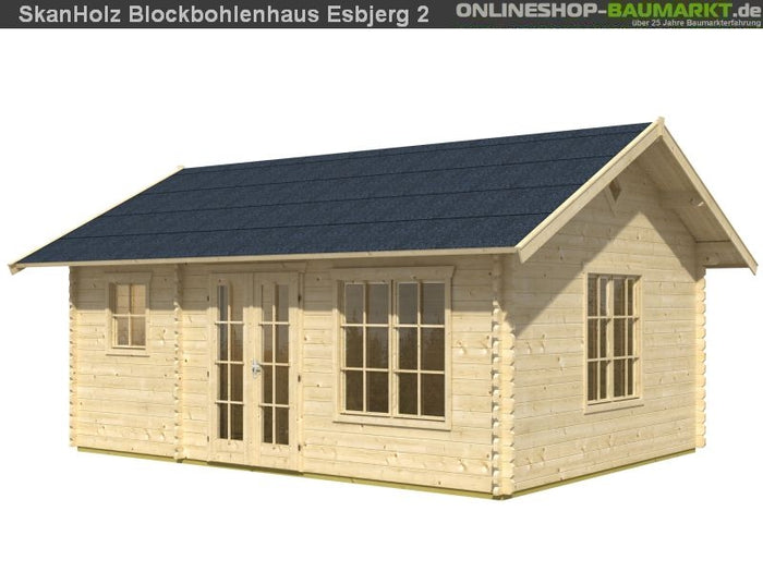 Skan Holz Blockbohlenhaus Esbjerg Größe 2, 420 x 560 cm