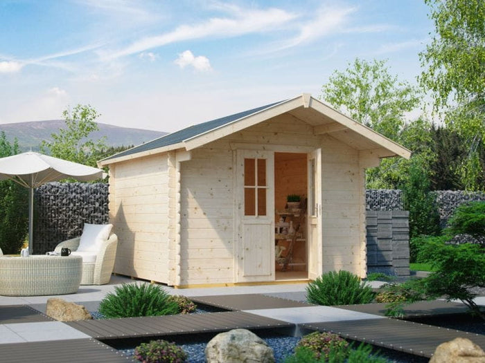 Skan Holz Blockbohlenhaus Faro Größe 3, 300 x 300 cm