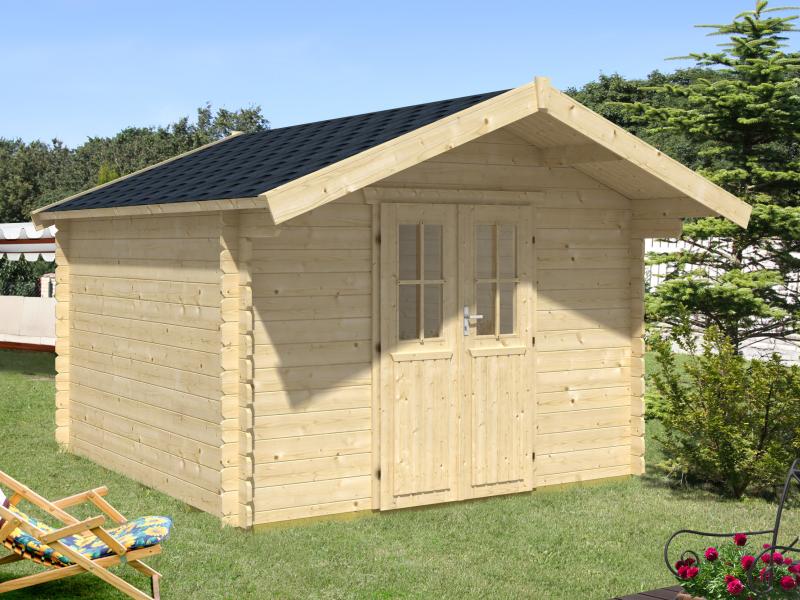 Skan Holz Blockbohlenhaus Faro Größe 3, 300 x 300 cm