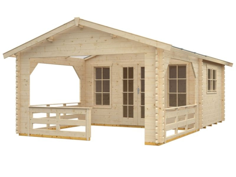 Skan Holz Blockbohlenhaus Holmestrand, 380 x 610 cm