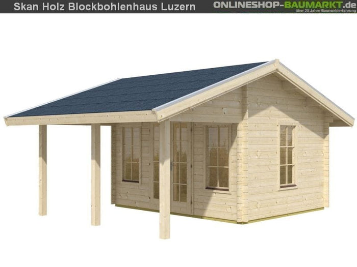 Skan Holz Blockbohlenhaus Luzern 45plus, 380 x 300 cm