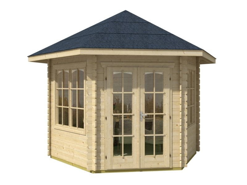 Skan Holz Blockbohlenhaus Madeira 2, 350 x 303 cm