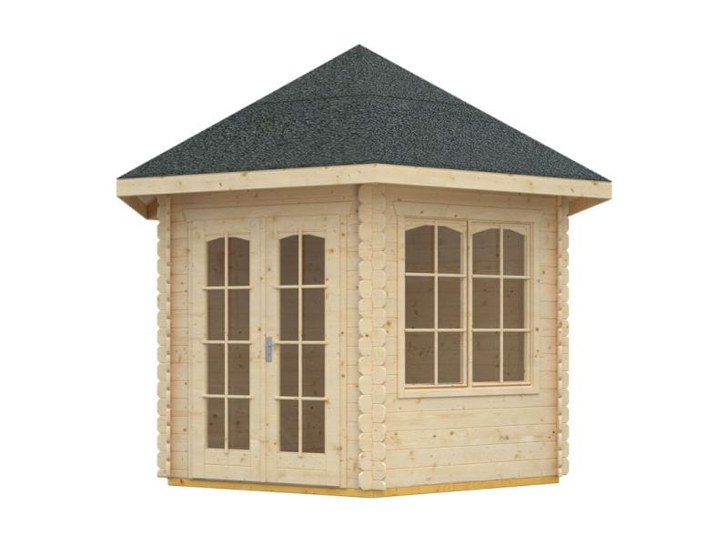 Skan Holz Blockbohlenhaus Madeira 2, 350 x 303 cm