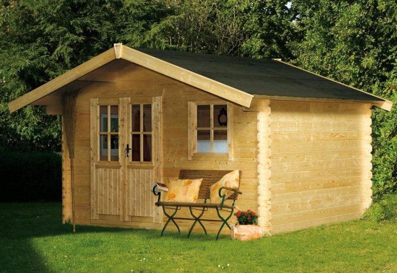 Skan Holz Blockbohlenhaus Malaga Größe 1, 340 x 300 cm