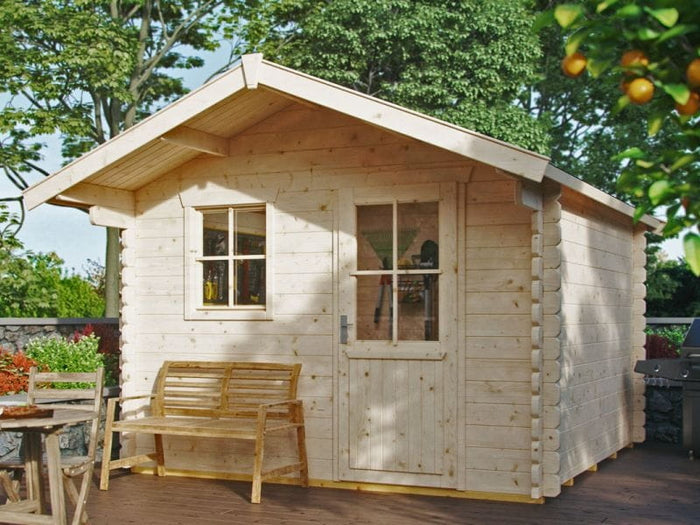 Skan Holz Blockbohlenhaus Narvik Größe 2, 300 x 300 cm