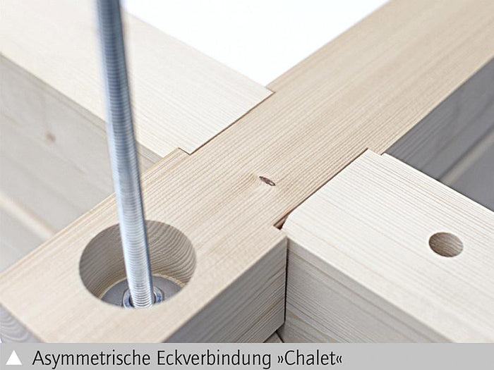 Skan Holz Blockbohlenhaus Ontario 70plus, 600 x 500 cm