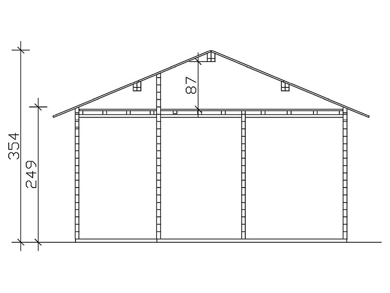 Skan Holz Blockbohlenhaus Ontario 70plus, 600 x 500 cm