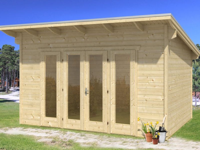 Skan Holz Blockbohlenhaus Ostende 2, 400 x 300 cm